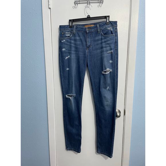 Joe's Jeans Womens Size 31 The Skinny High Rise Grunge Distressed Runs Big - Picture 1 of 6